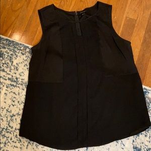 Ann Taylor-Black Keyhole Blouse